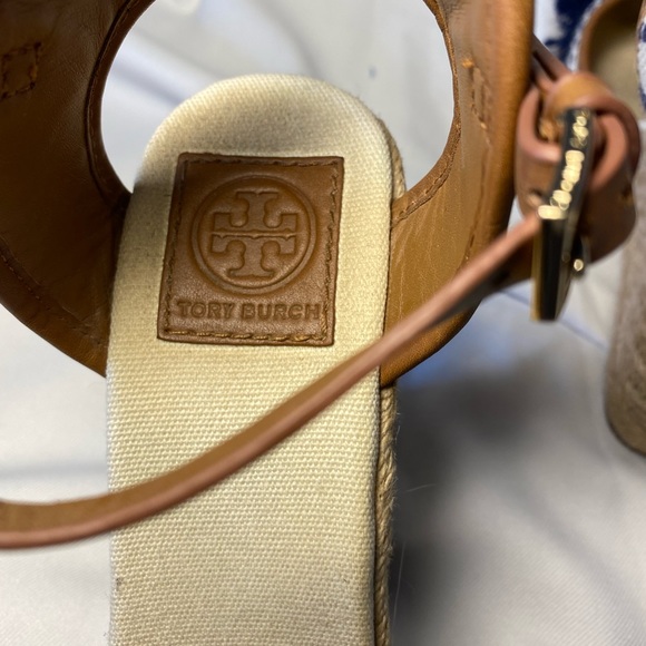 Tory Burch Navy crème wedge Espadrilles - Picture 5 of 7
